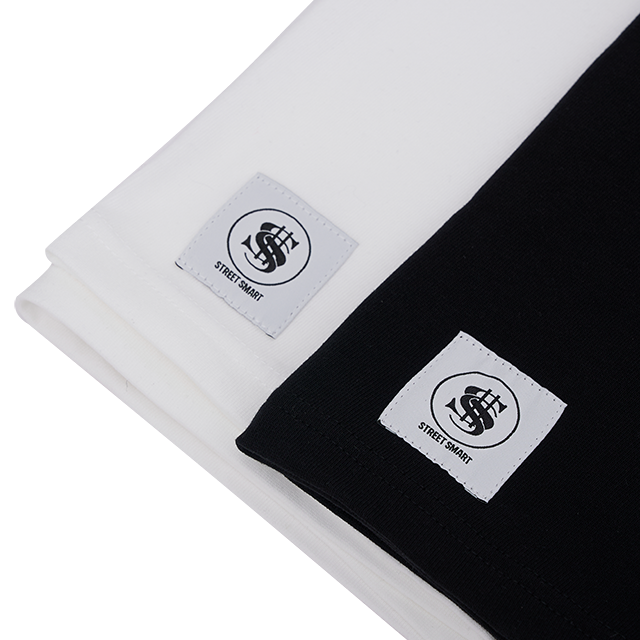 STREETSMART(ストリートスマート)LOGO PRNIT TEE white&black front tag