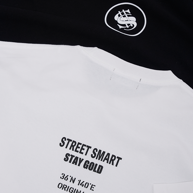 STREETSMART(ストリートスマート)LOGO PRNIT TEE white&black